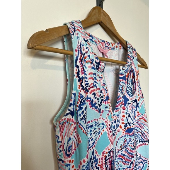 Lily Pulitzer Blue Pink Shell Me About It Estrada Mini Dress Size Small - Picture 5 of 11